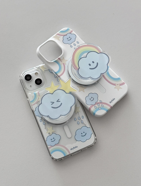 [skyfolio] Rainbow Cloud MagSafe Grip Tok