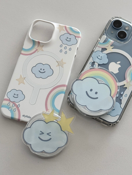 [skyfolio] Rainbow Cloud MagSafe Grip Tok