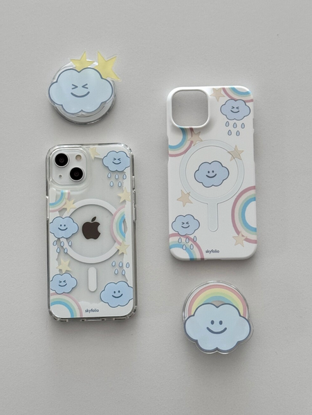 [skyfolio] Rainbow Cloud MagSafe Grip Tok