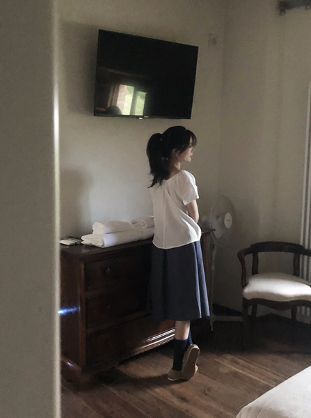 [SLOWAND] # SLOWMADE MOMEN Fine Checkered Skirt