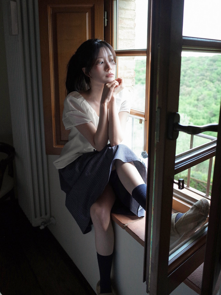 [SLOWAND] # SLOWMADE MOMEN Fine Checkered Skirt