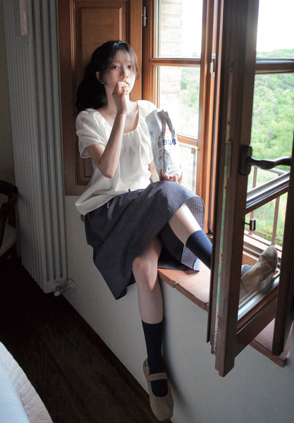 [SLOWAND] # SLOWMADE MOMEN Fine Checkered Skirt