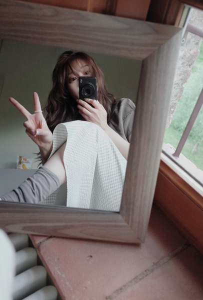 [SLOWAND] # SLOWMADE MOMEN Fine Checkered Skirt