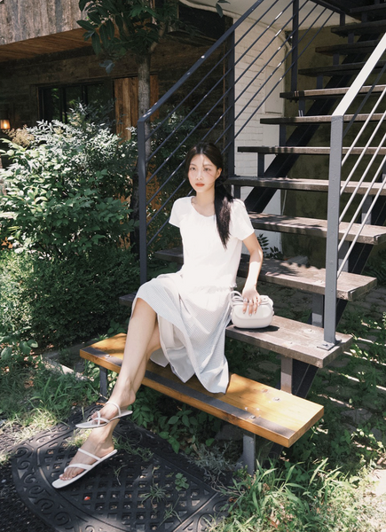 [SLOWAND] # SLOWMADE MOMEN Fine Checkered Skirt