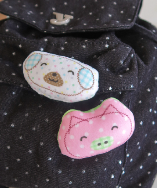 [FLUFFY BROOCH] Pink Dot Pig