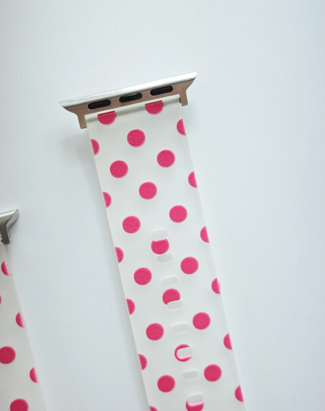 [mdrlife] Lovely Hot Pink Dot Apple Strap