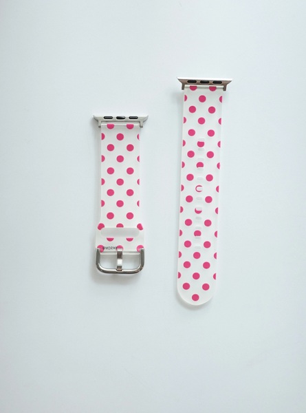 [mdrlife] Lovely Hot Pink Dot Apple Strap