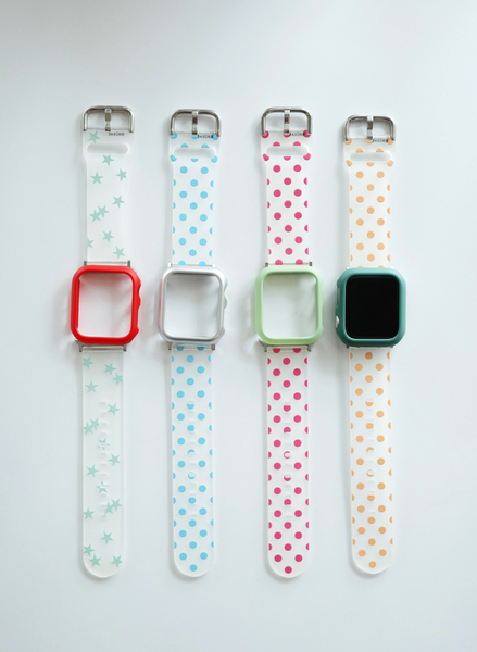 [mdrlife] Lovely Hot Pink Dot Apple Strap