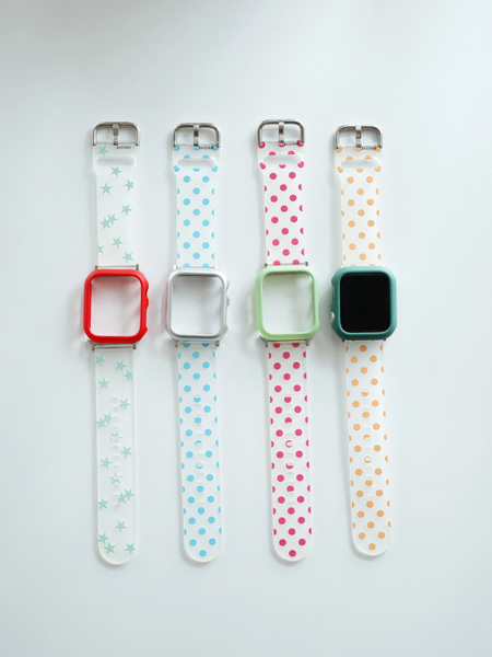 [mdrlife] Lovely Hot Pink Dot Apple Strap