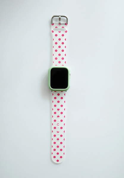 [mdrlife] Lovely Hot Pink Dot Apple Strap
