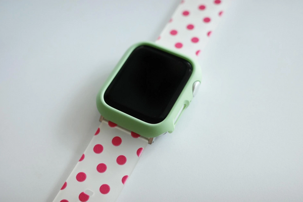 [mdrlife] Lovely Hot Pink Dot Apple Strap
