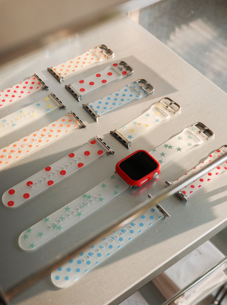 [mdrlife] Lovely Hot Pink Dot Apple Strap