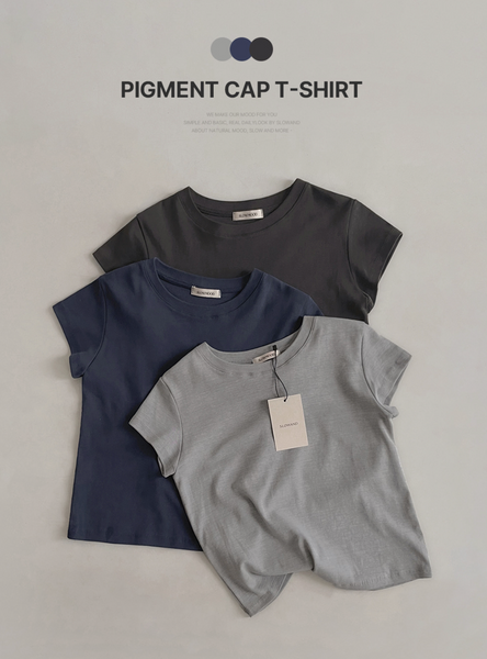 [SLOWAND] # SLOWMADE Mute and Pigment Plain T-shirt