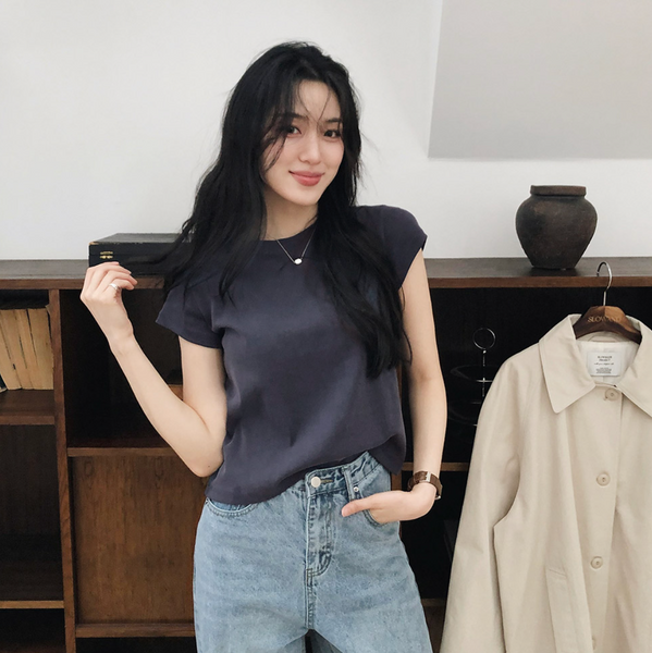 [SLOWAND] # SLOWMADE Mute and Pigment Plain T-shirt