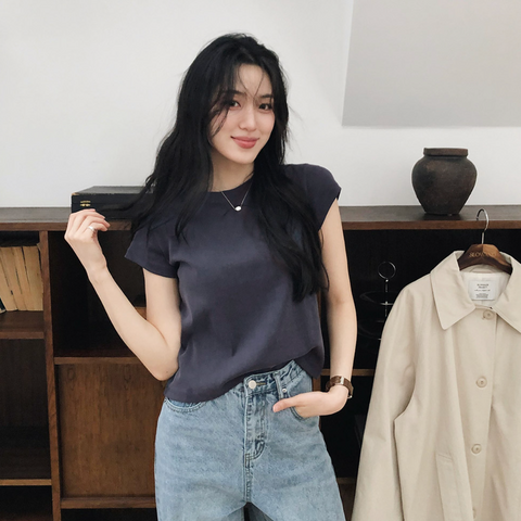 [SLOWAND] # SLOWMADE Mute and Pigment Plain T-shirt