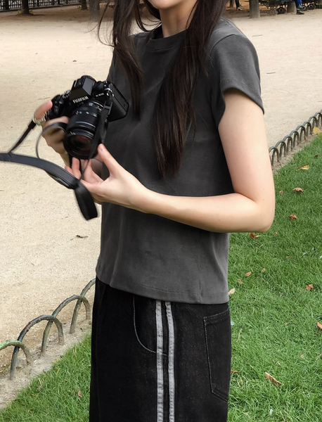 [SLOWAND] # SLOWMADE Mute and Pigment Plain T-shirt