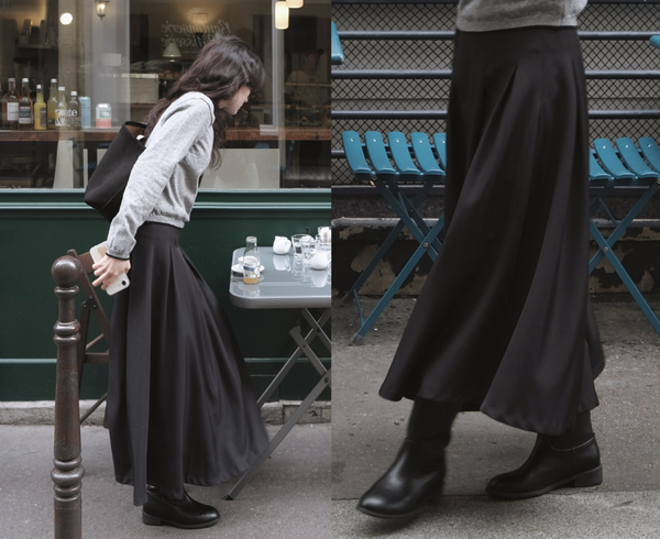 [SLOWAND] # SLOWMADE SALTIE Classic Pintuck Long Skirt