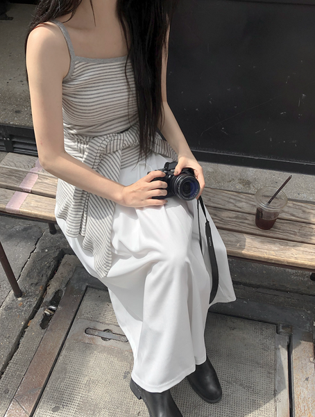 [SLOWAND] # SLOWMADE SALTIE Classic Pintuck Long Skirt