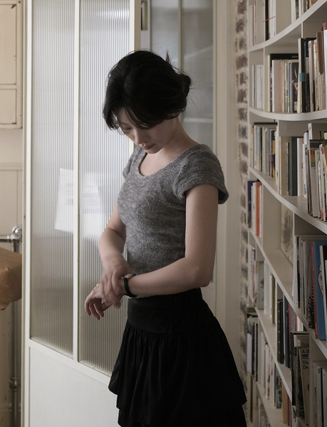 [SLOWAND] # SLOWMADE Soft and Fleece-Fit Knitwear Slim Top