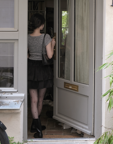 [SLOWAND] # SLOWMADE Soft and Fleece-Fit Knitwear Slim Top