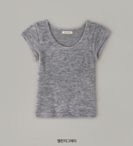[SLOWAND] # SLOWMADE Soft and Fleece-Fit Knitwear Slim Top