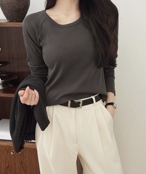 [SLOWAND] # SLOWMADE Raglan Cotton T-shirt