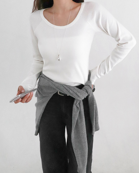 [SLOWAND] # SLOWMADE Raglan Cotton T-shirt