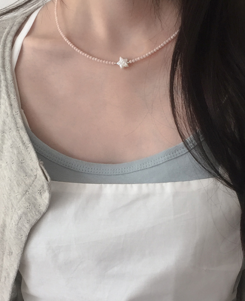 [moat] Coral Star Necklace (Silver925)