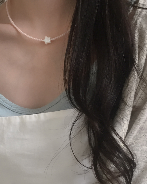 [moat] Coral Star Necklace (Silver925)