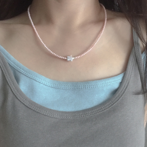 [moat] Coral Star Necklace (Silver925)