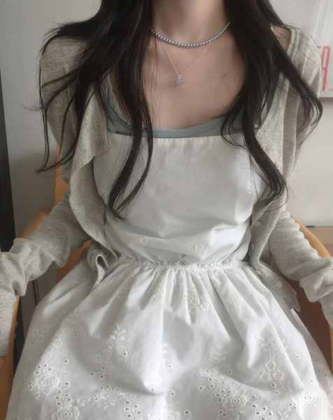 [moat] Milky Heart Necklace (Silver925)