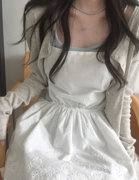 [moat] Milky Heart Necklace (Silver925)