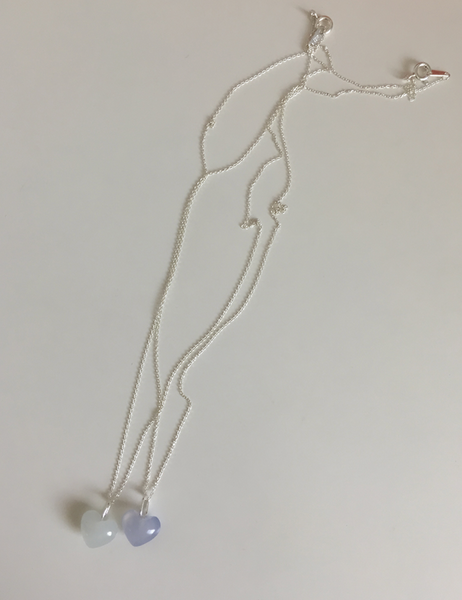 [moat] Milky Heart Necklace (Silver925)