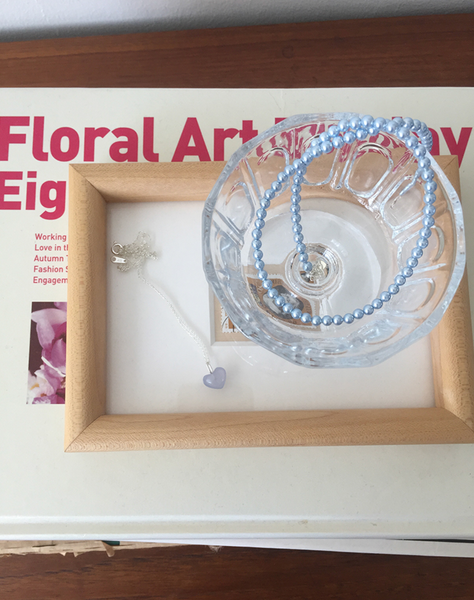 [moat] Blue Pearl Necklace (Silver925)