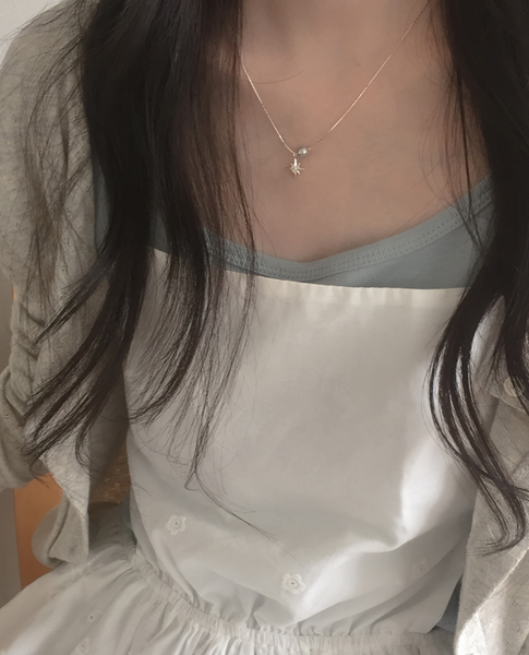 [moat] Flash Pearl Necklace (Silver925)