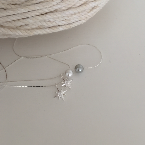 [moat] Flash Pearl Necklace (Silver925)