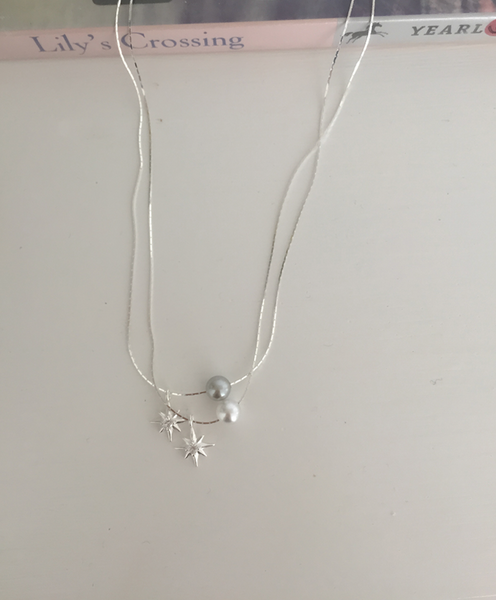 [moat] Flash Pearl Necklace (Silver925)