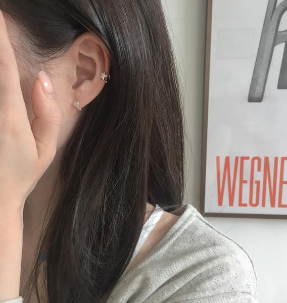 [moat] Matt Mini Star Earring (Silver925)