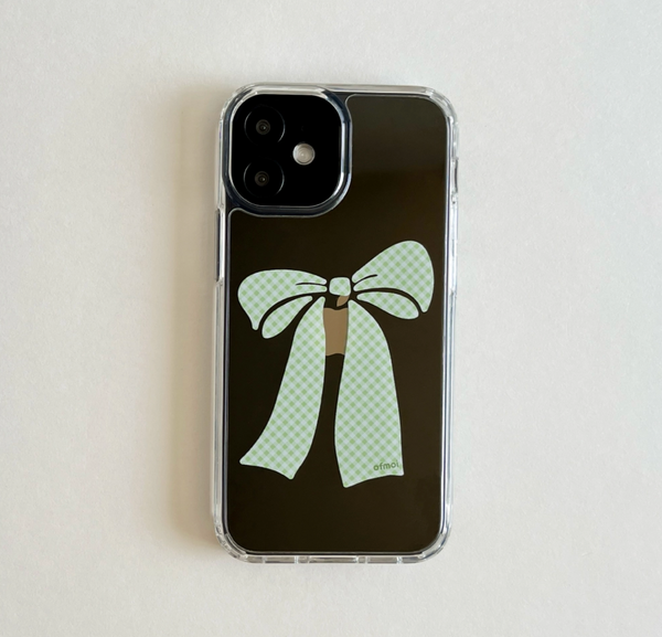 [ofmoi] Greenery Check Clear Hard Case