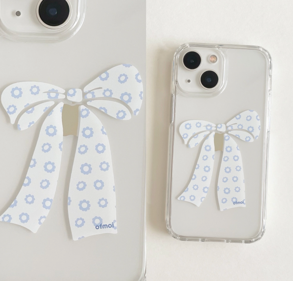 [ofmoi] Blue Flower Clear Hard Case
