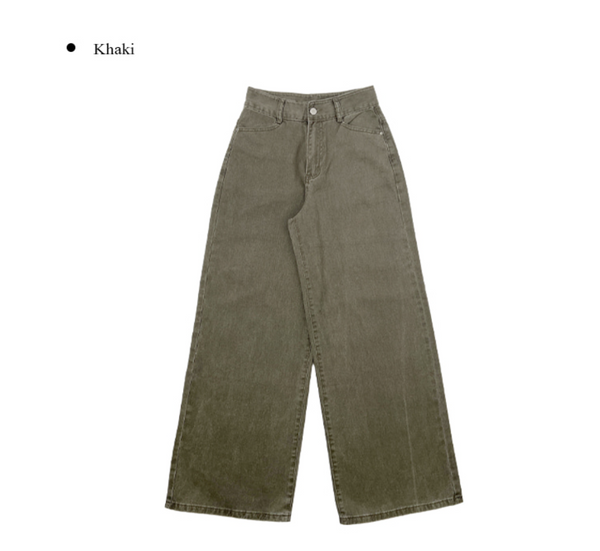 [anyonemore] Loader Back Pocket Long Wide Cotton Pants