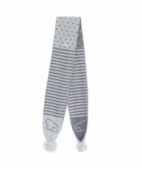 [hugyourskin] Angel Wing Stripe Pom-pom Muffler