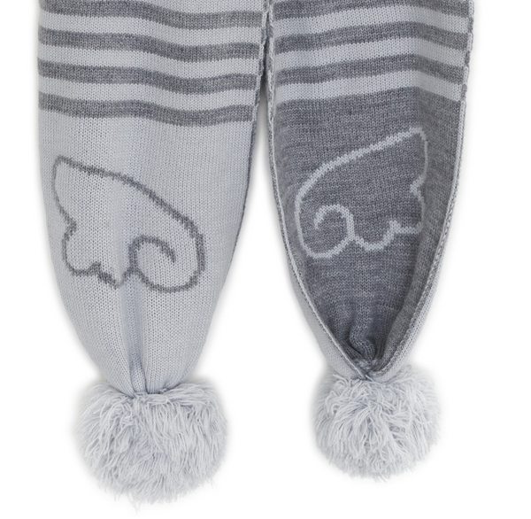 [hugyourskin] Angel Wing Stripe Pom-pom Muffler