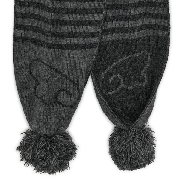 [hugyourskin] Angel Wing Stripe Pom-pom Muffler