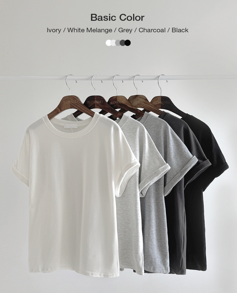[SLOWAND] ONLY SLOW Balance Soft Warm Peach Napping T-shirt