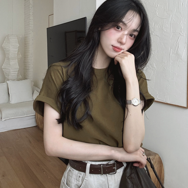 [SLOWAND] ONLY SLOW Balance Soft Warm Peach Napping T-shirt