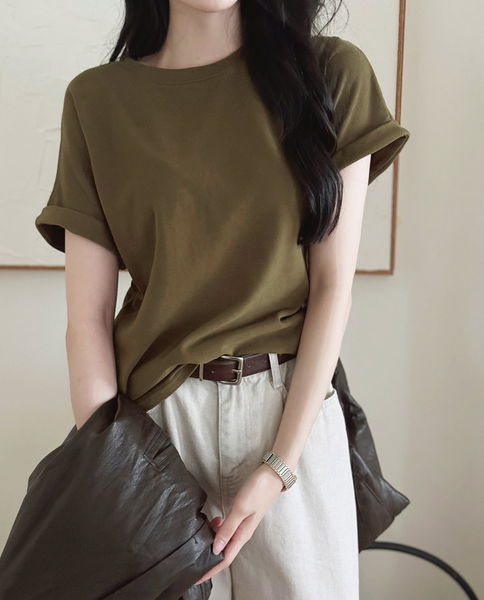 [SLOWAND] ONLY SLOW Balance Soft Warm Peach Napping T-shirt