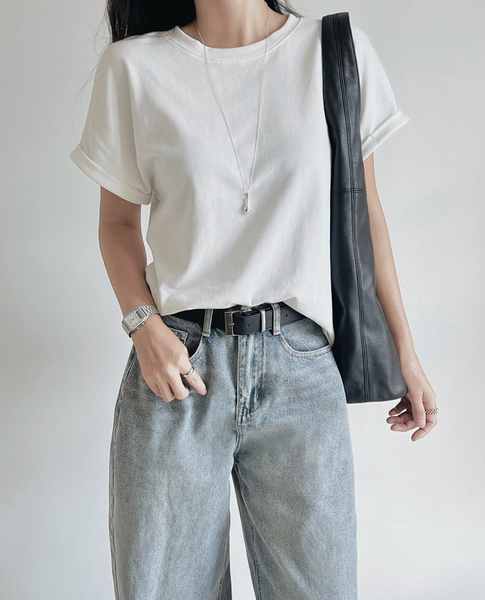 [SLOWAND] ONLY SLOW Balance Soft Warm Peach Napping T-shirt