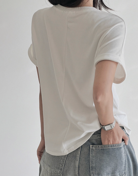 [SLOWAND] ONLY SLOW Balance Soft Warm Peach Napping T-shirt