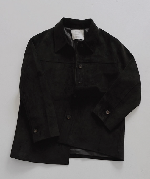 [SLOWAND] # SLOWMADE Denu Matte Suede Half Jacket